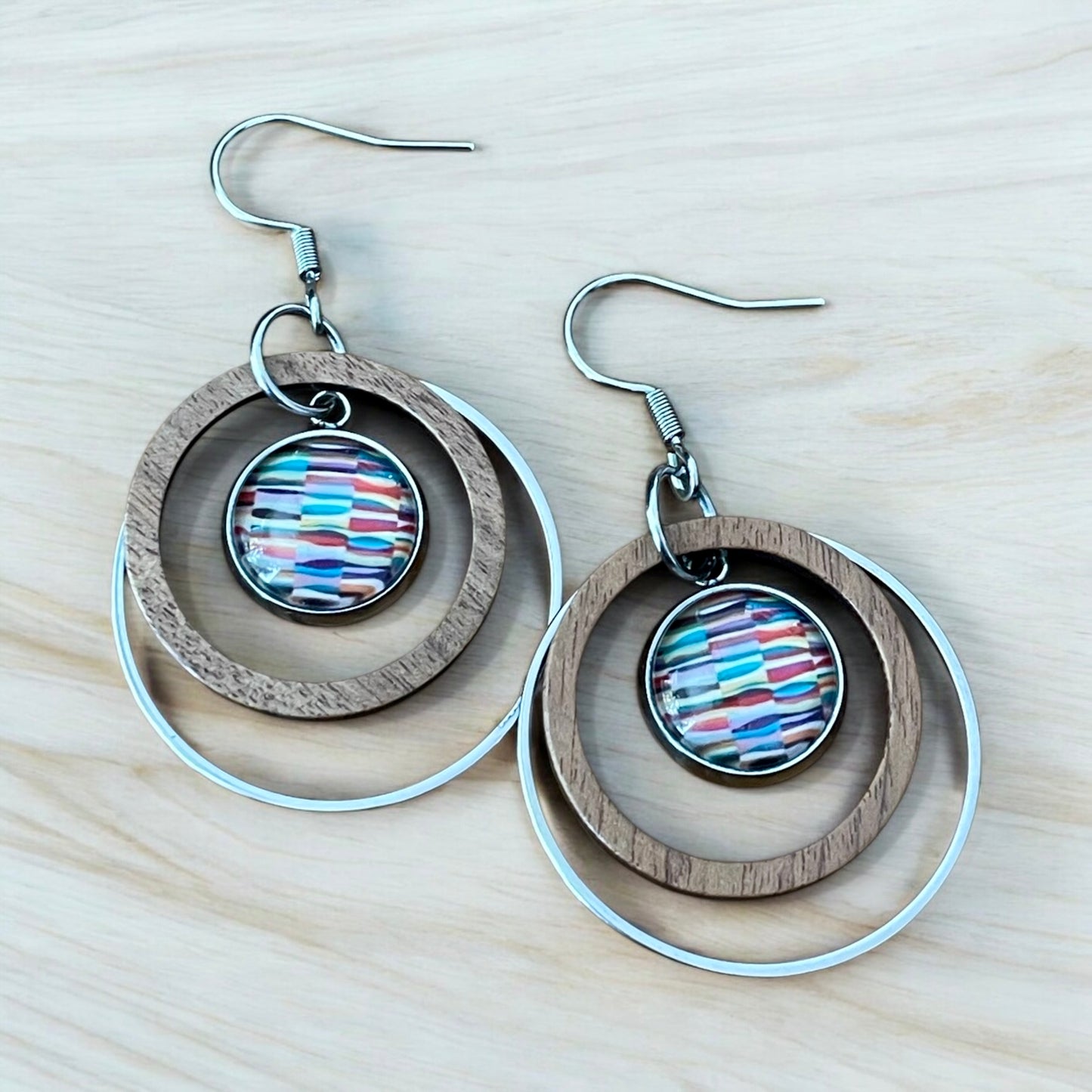 Anneaux doubles colorés