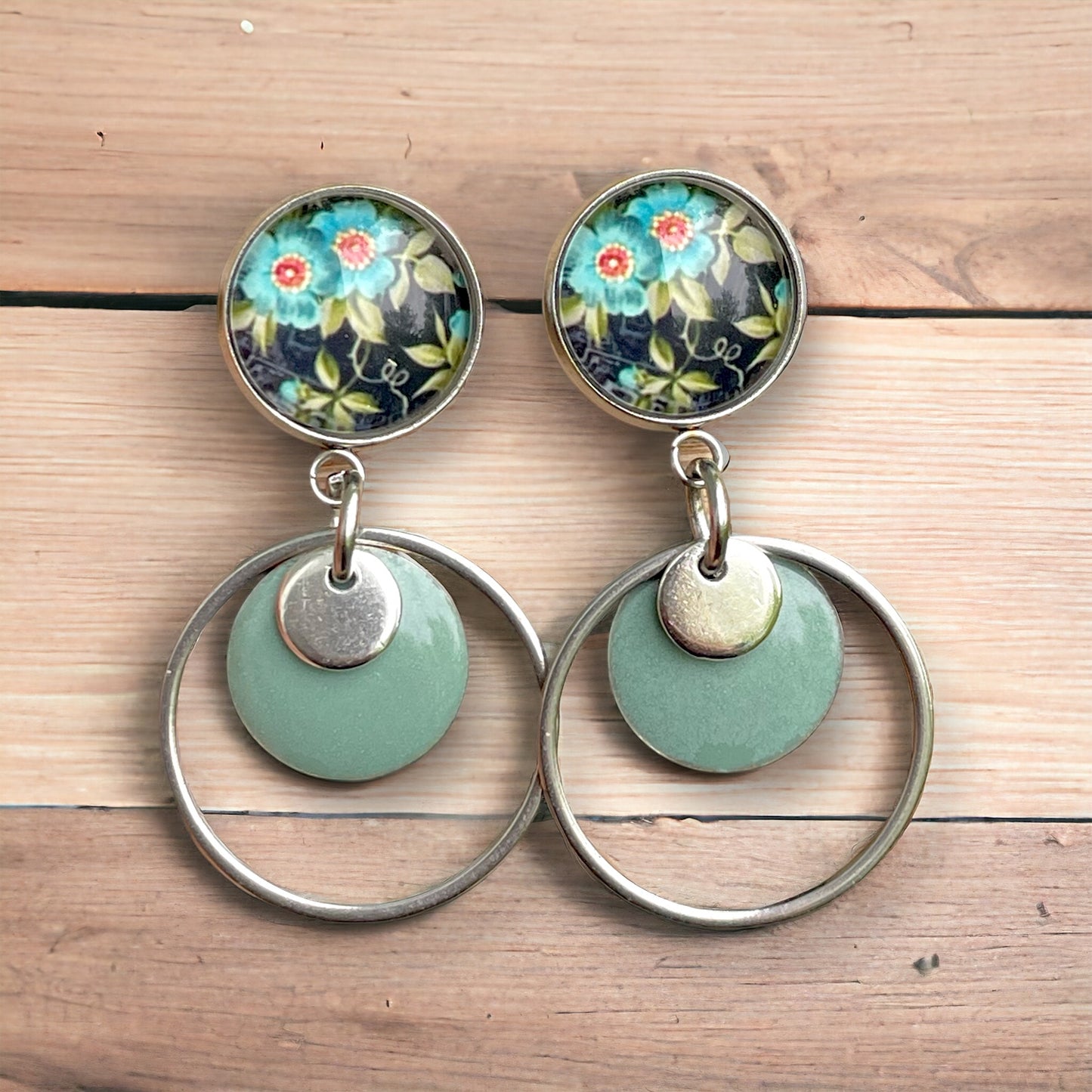Boucles fleurs et anneaux