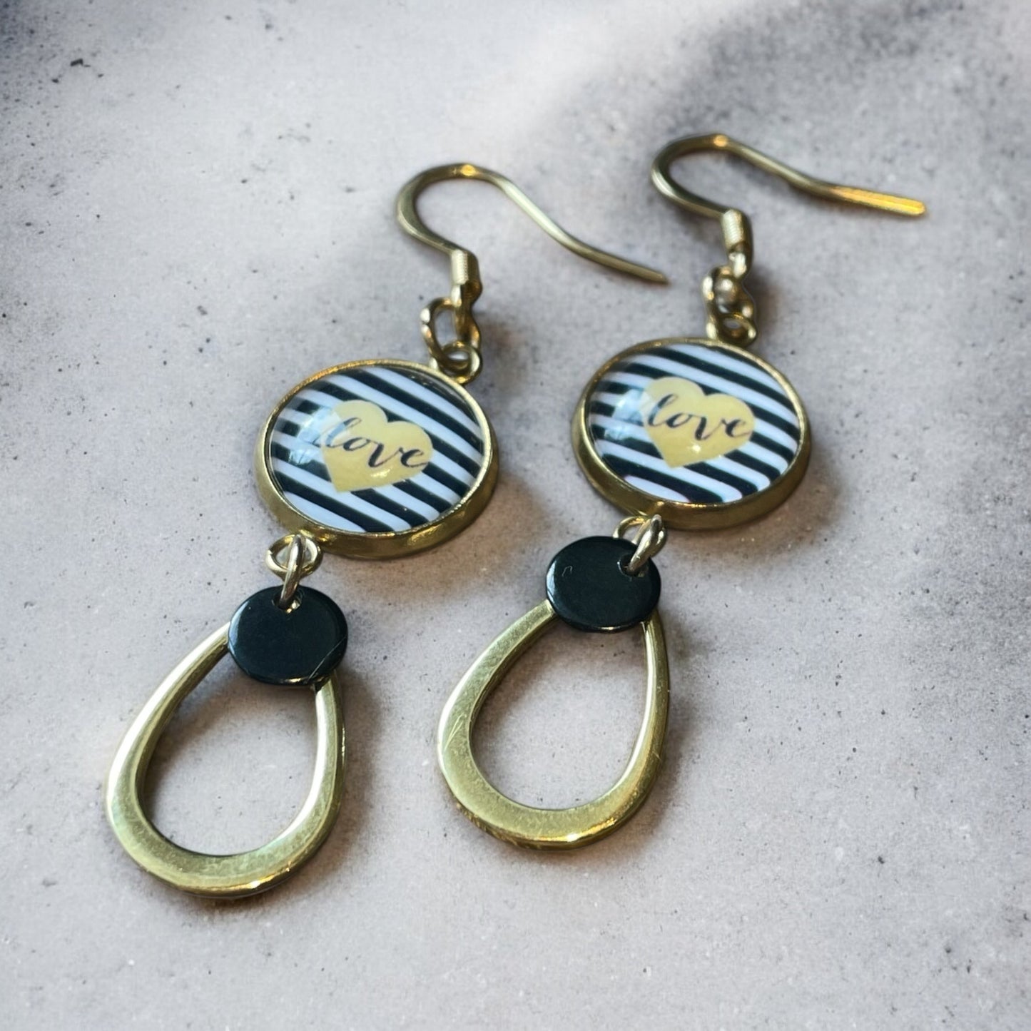 La boucle coeur rayé