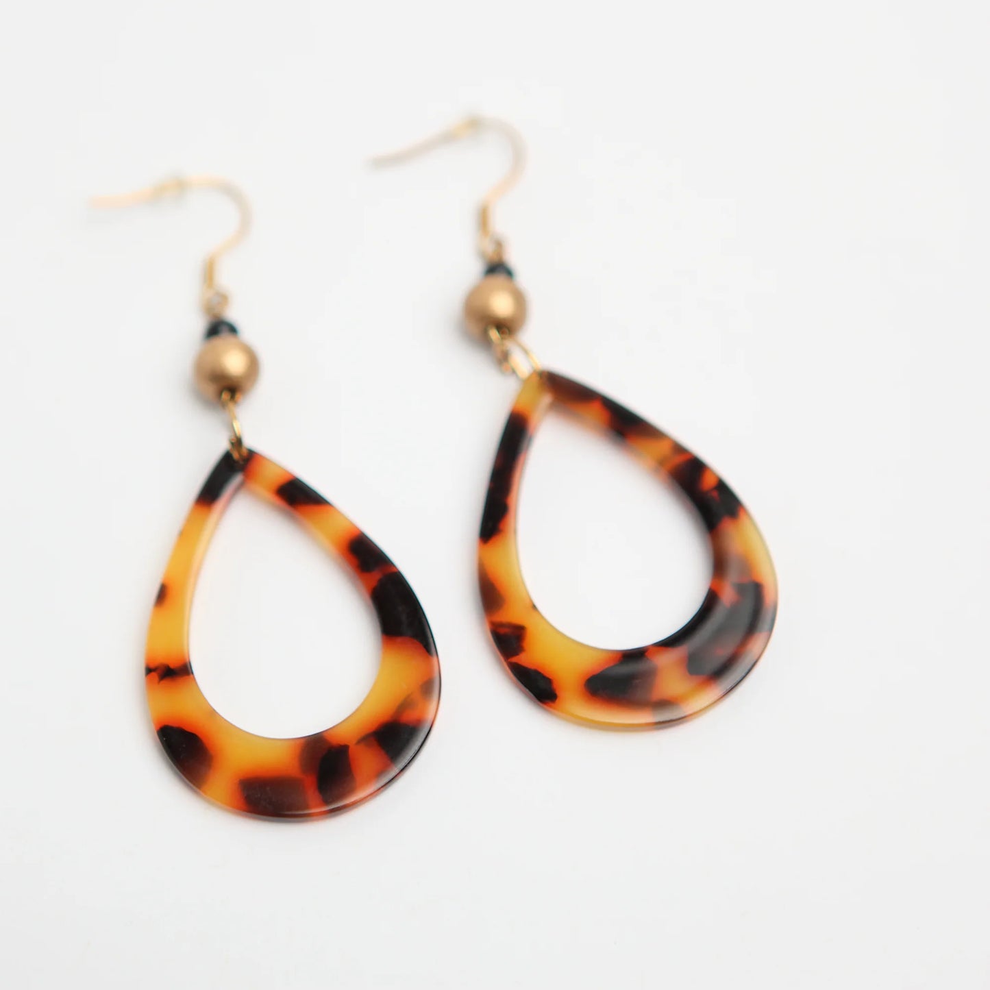 Boucles gouttes brunes et dorées