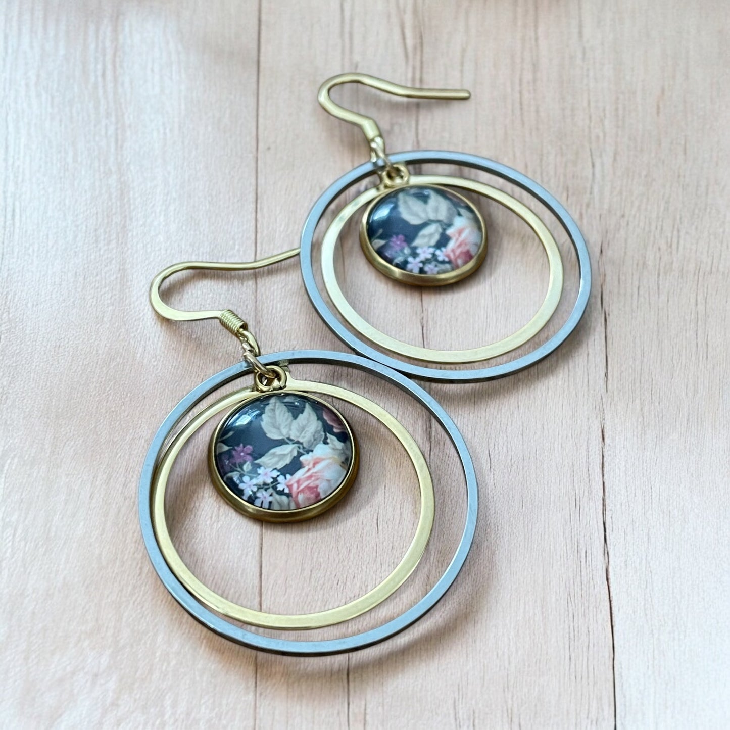 Anneaux doubles fleuris