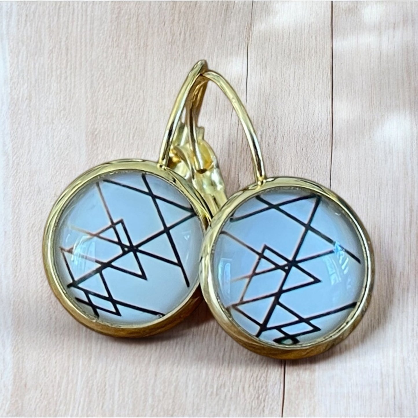 Dormeuses motif géométrique