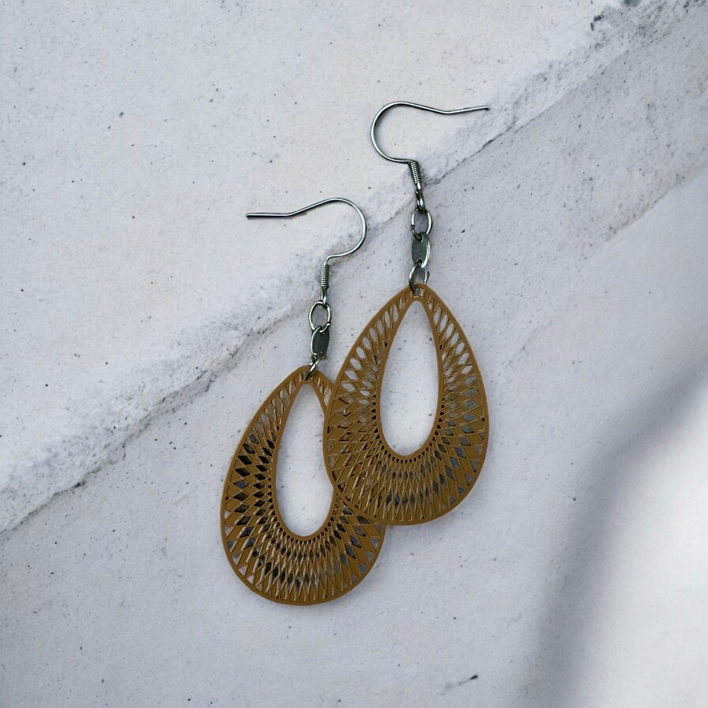 Boucles d’oreilles filigranes ocre