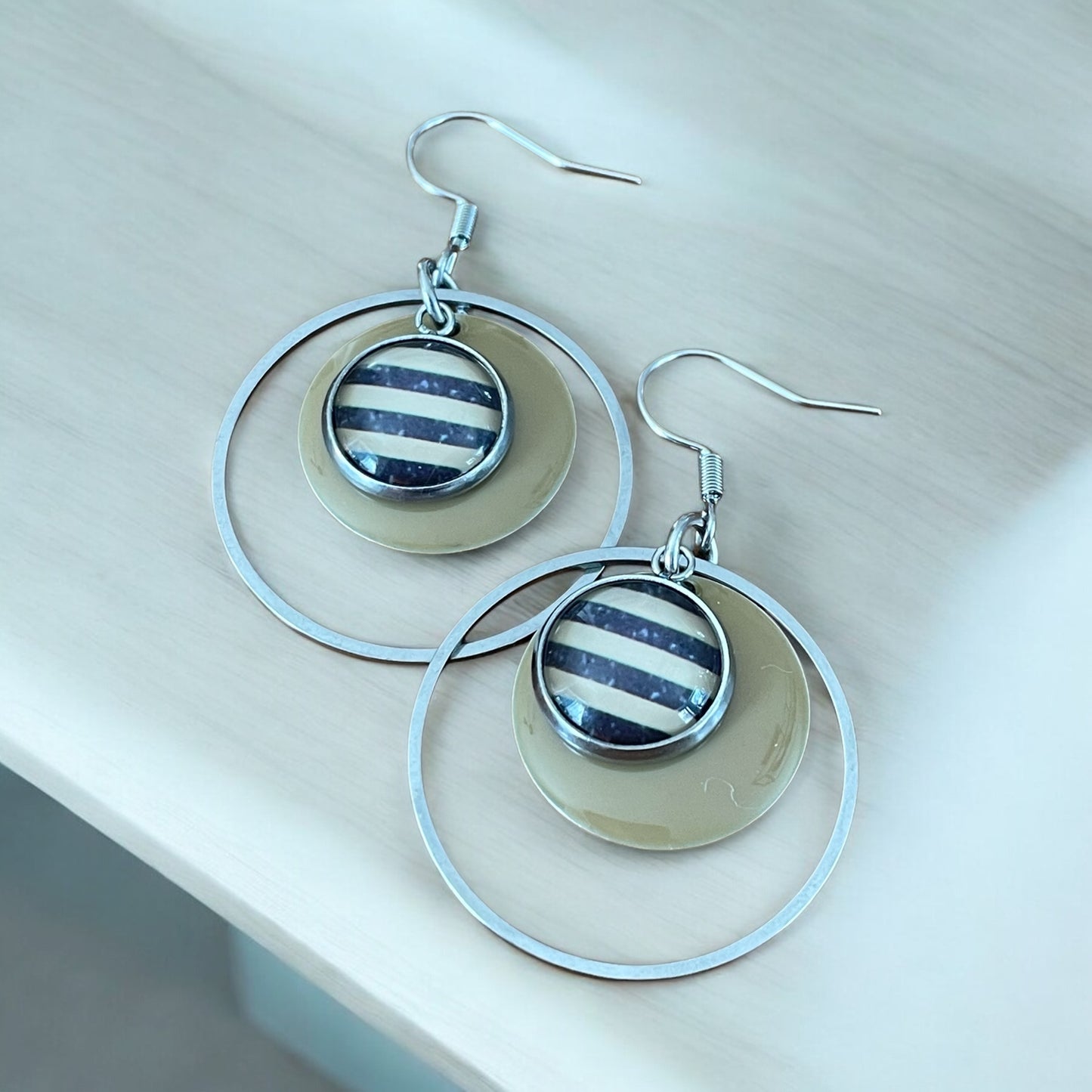 Anneaux epoxy et cabochons