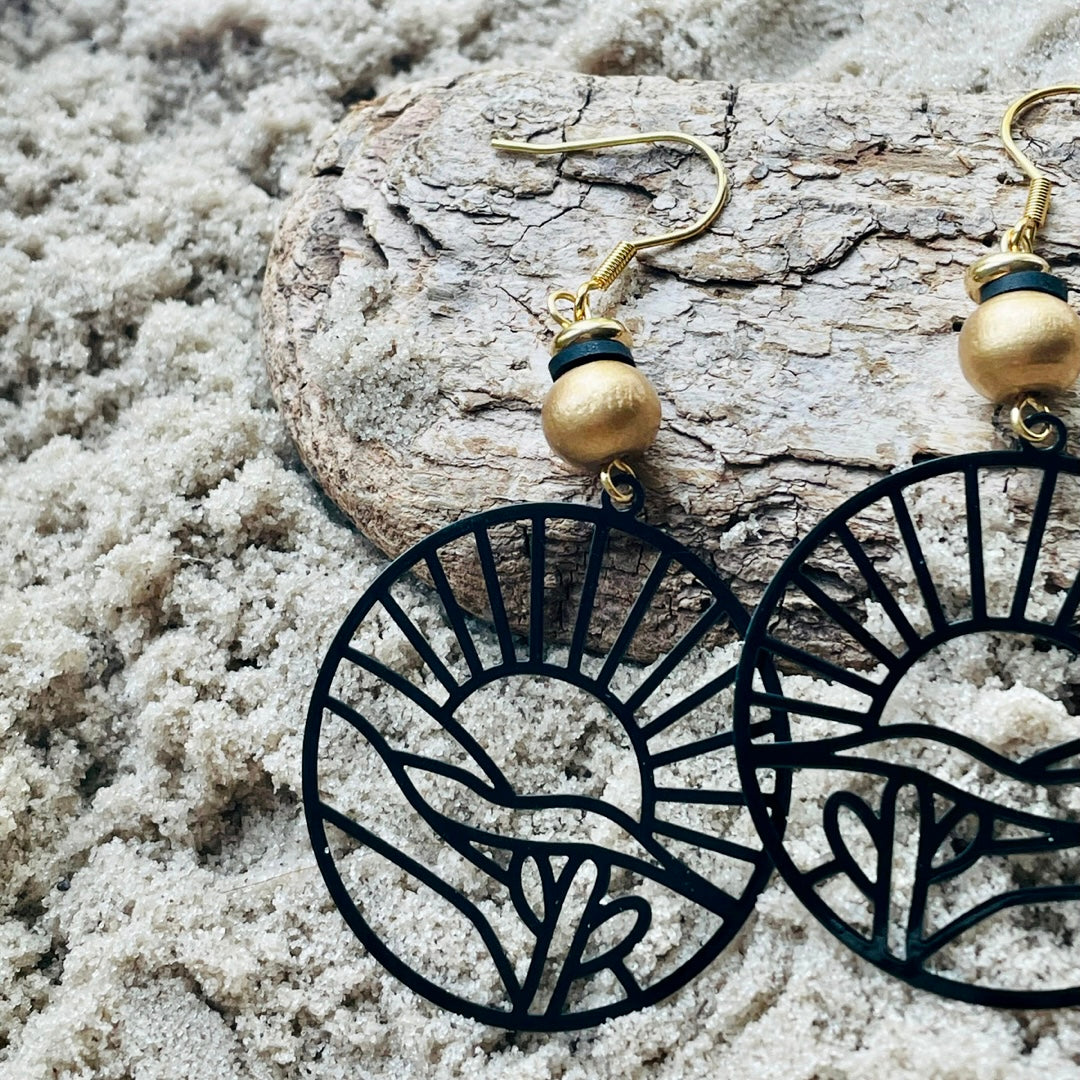 Boucles d’oreilles soleil levant