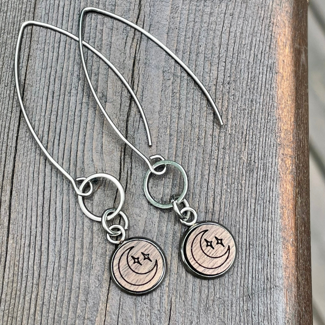 Boucles grands crochets lune