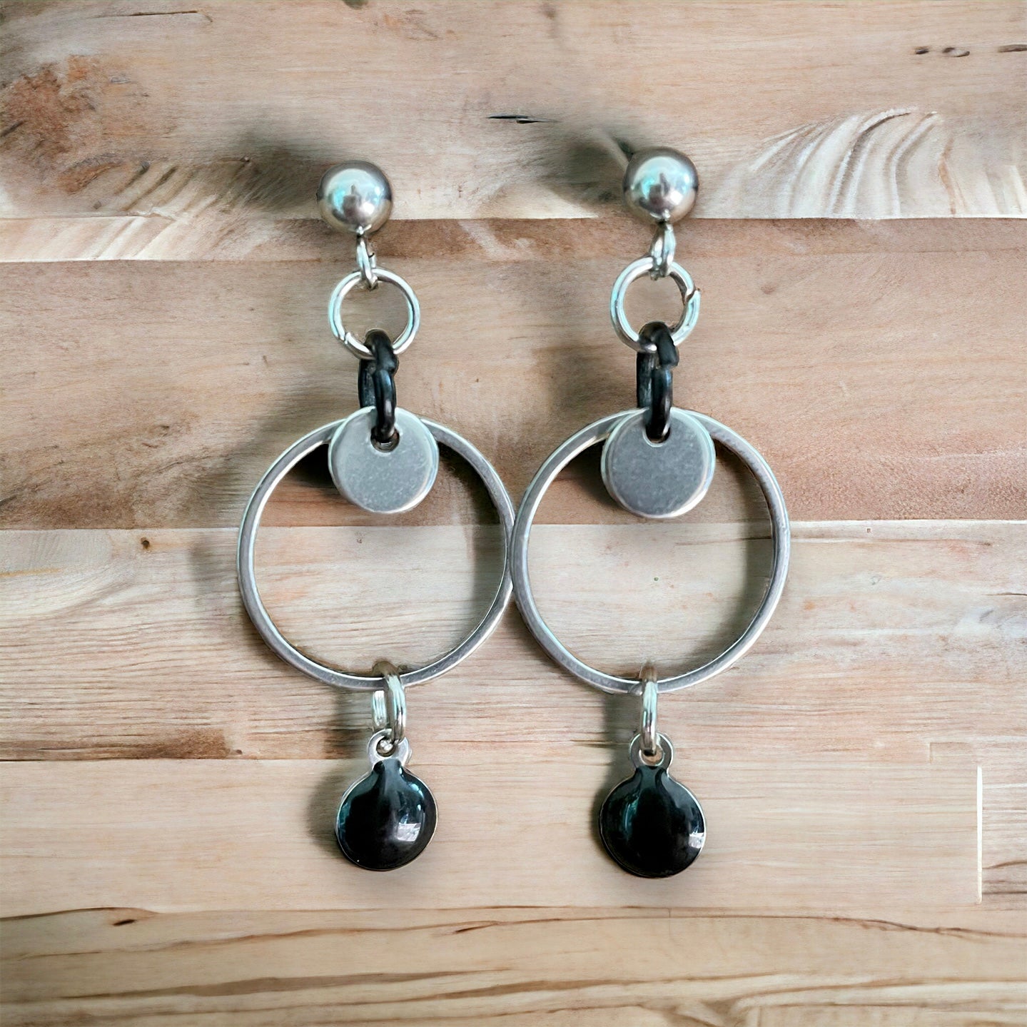 Boucles pendantes avec anneaux