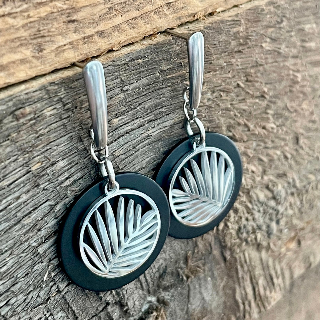 Boucles d’oreilles feuillage