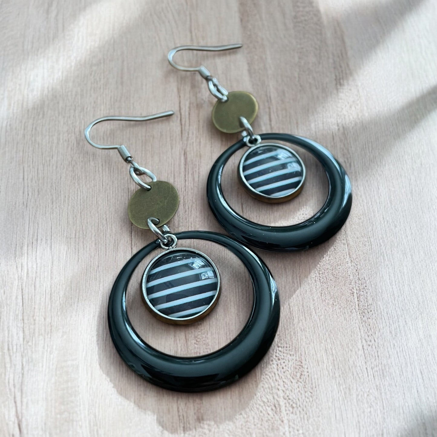 Anneaux epoxy et cabochons