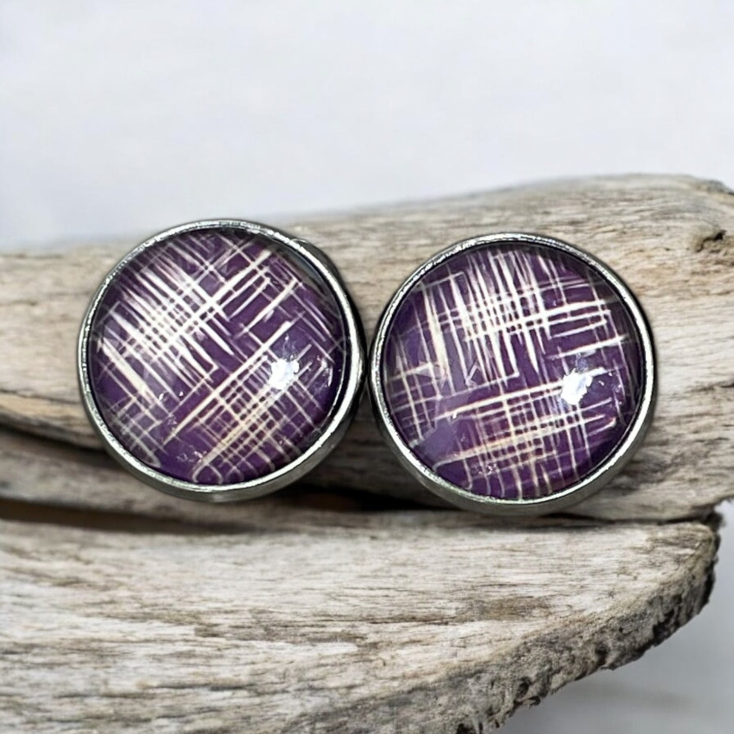 Boucles prune et beige