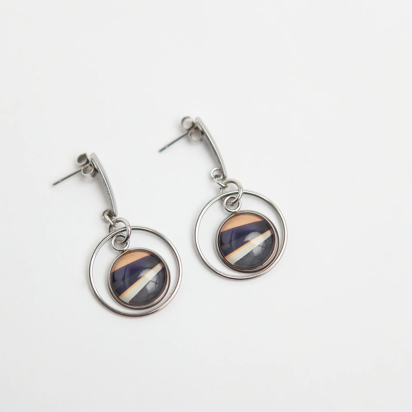 Boucles cabochons et petits anneaux