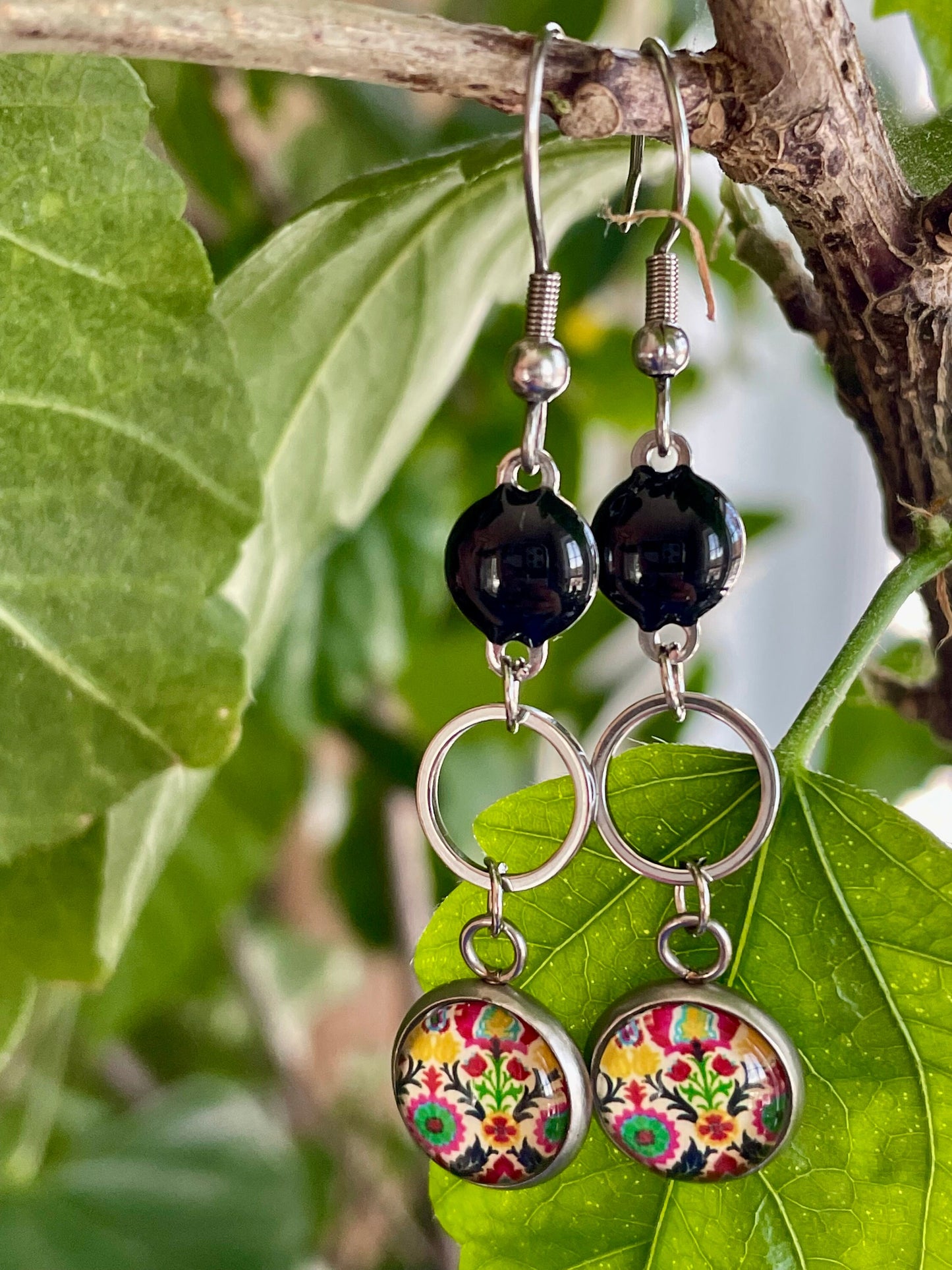 Boucles d’oreilles fleuris vintage