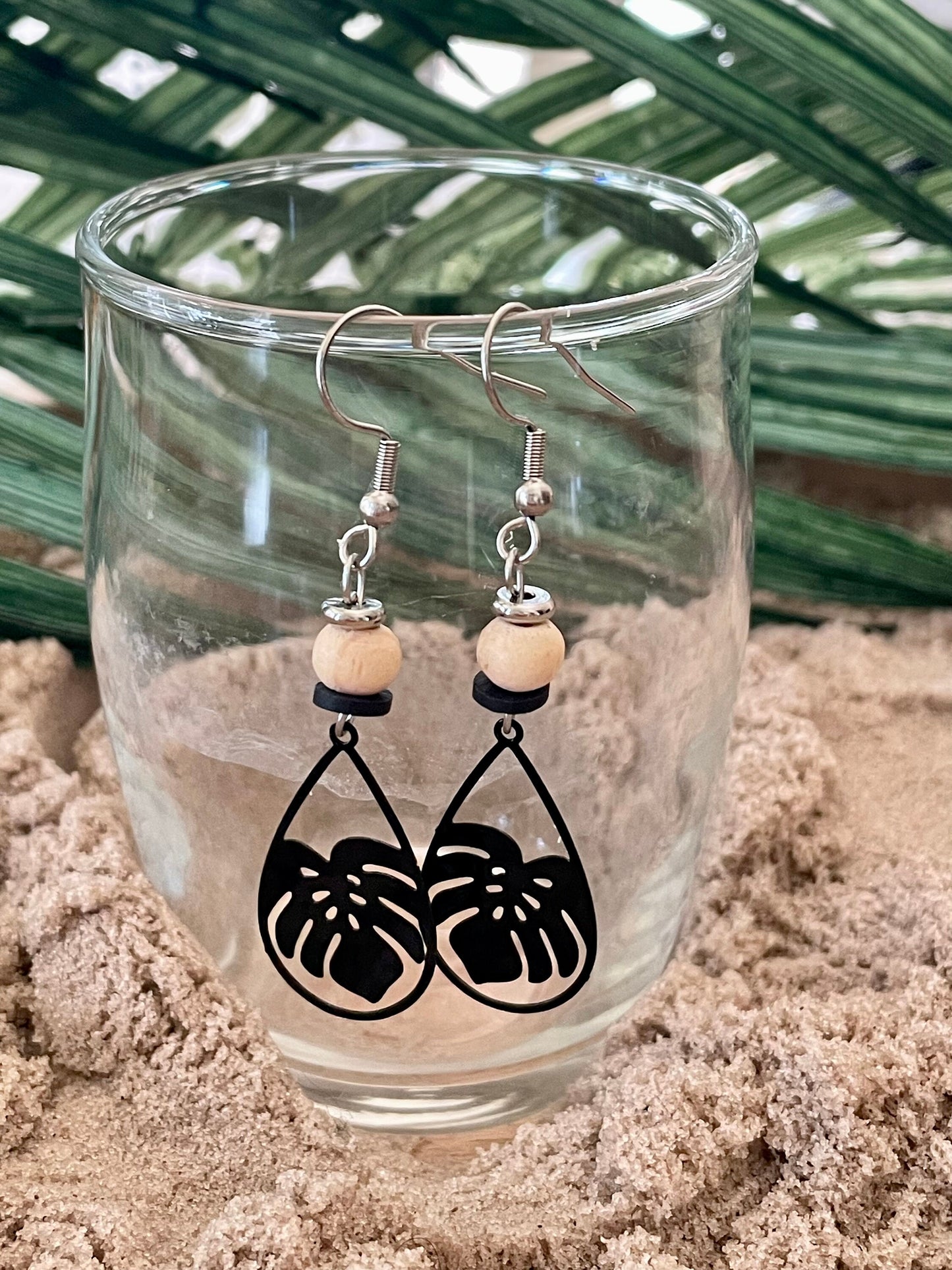 Boucles petites feuilles monstera