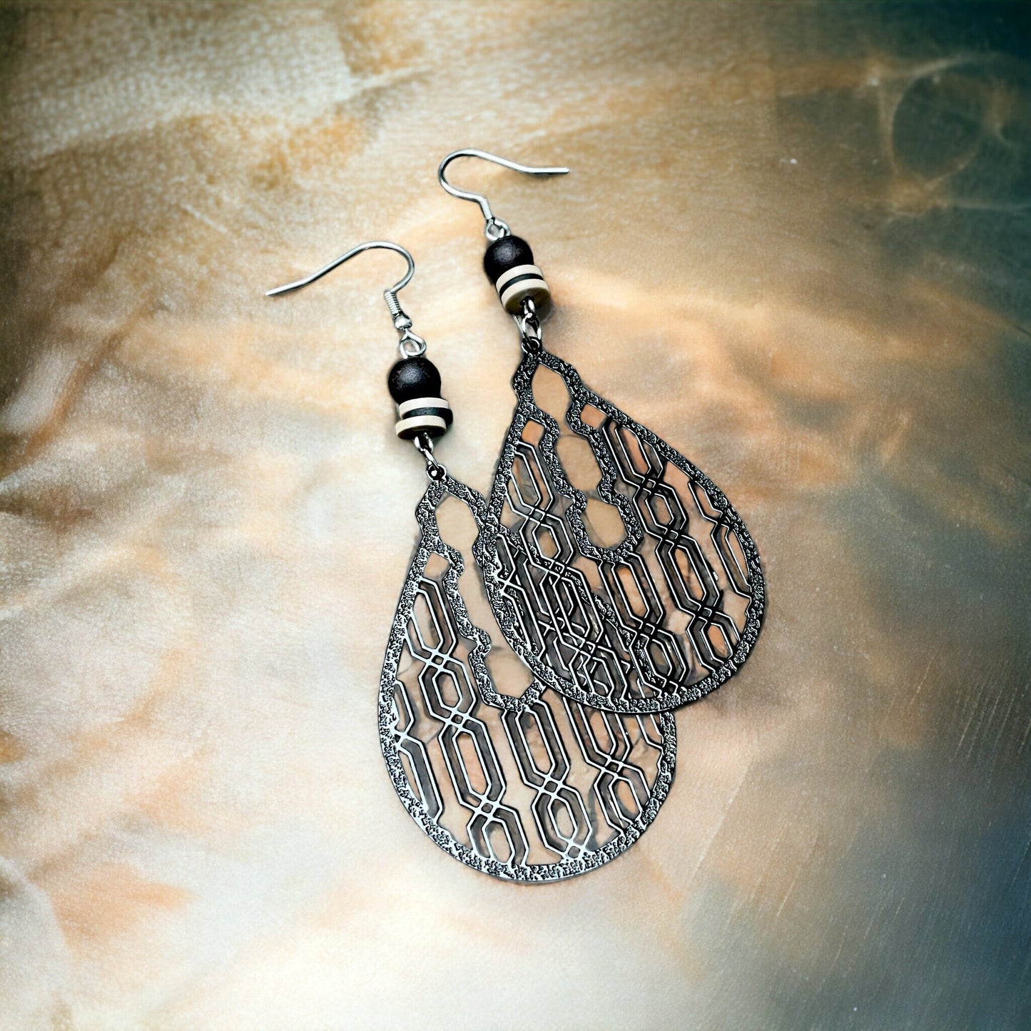 Boucles d’oreilles laiton noir