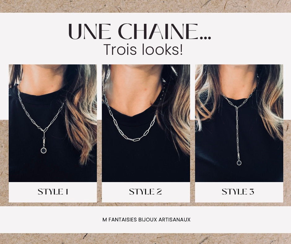 Chaine transformable en acier inoxydable
