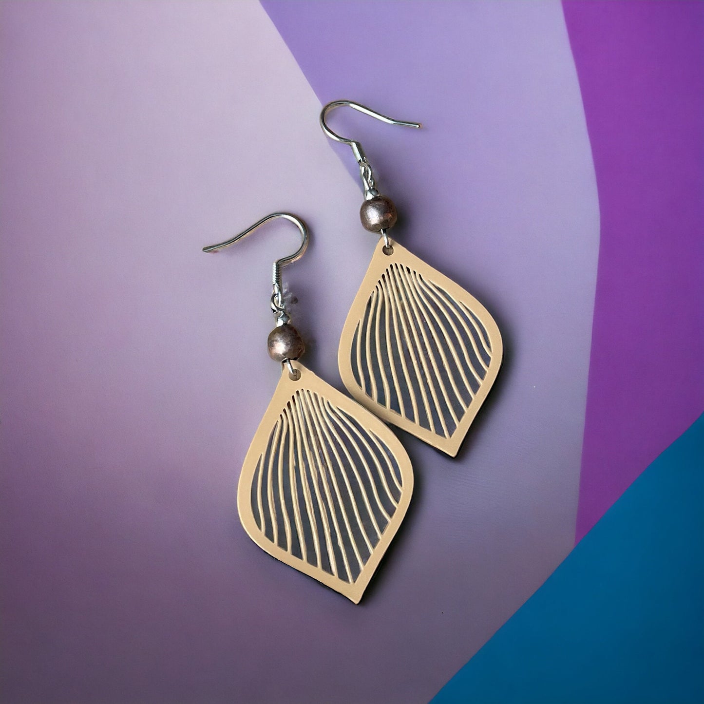 Boucles d’oreilles gouttes filigranes ocre