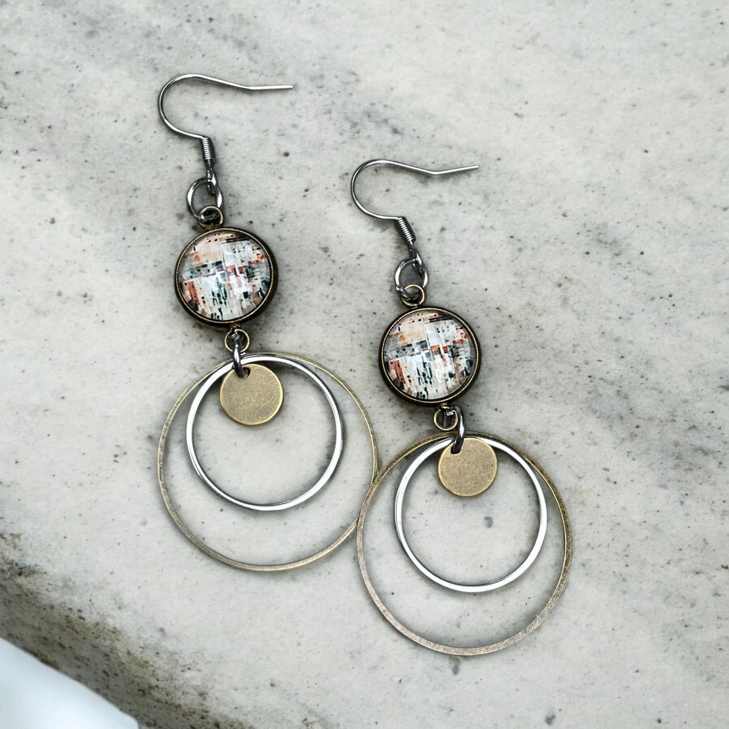 Longs anneaux bronze