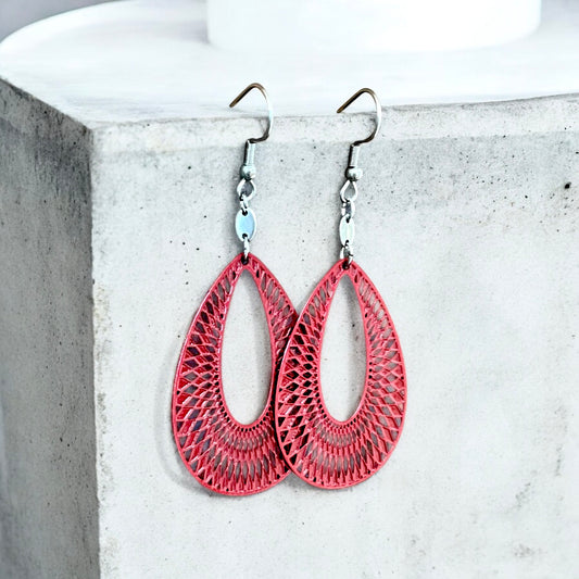 Boucles gouttes rouges