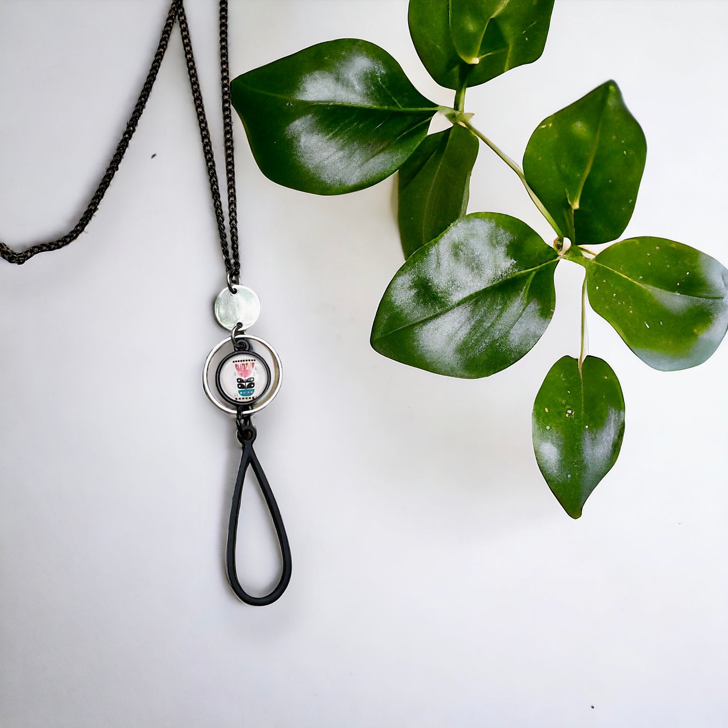 Collier long fleur