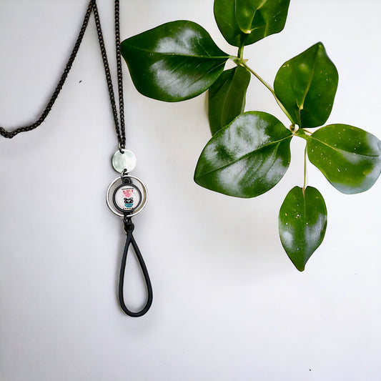 Collier long fleur