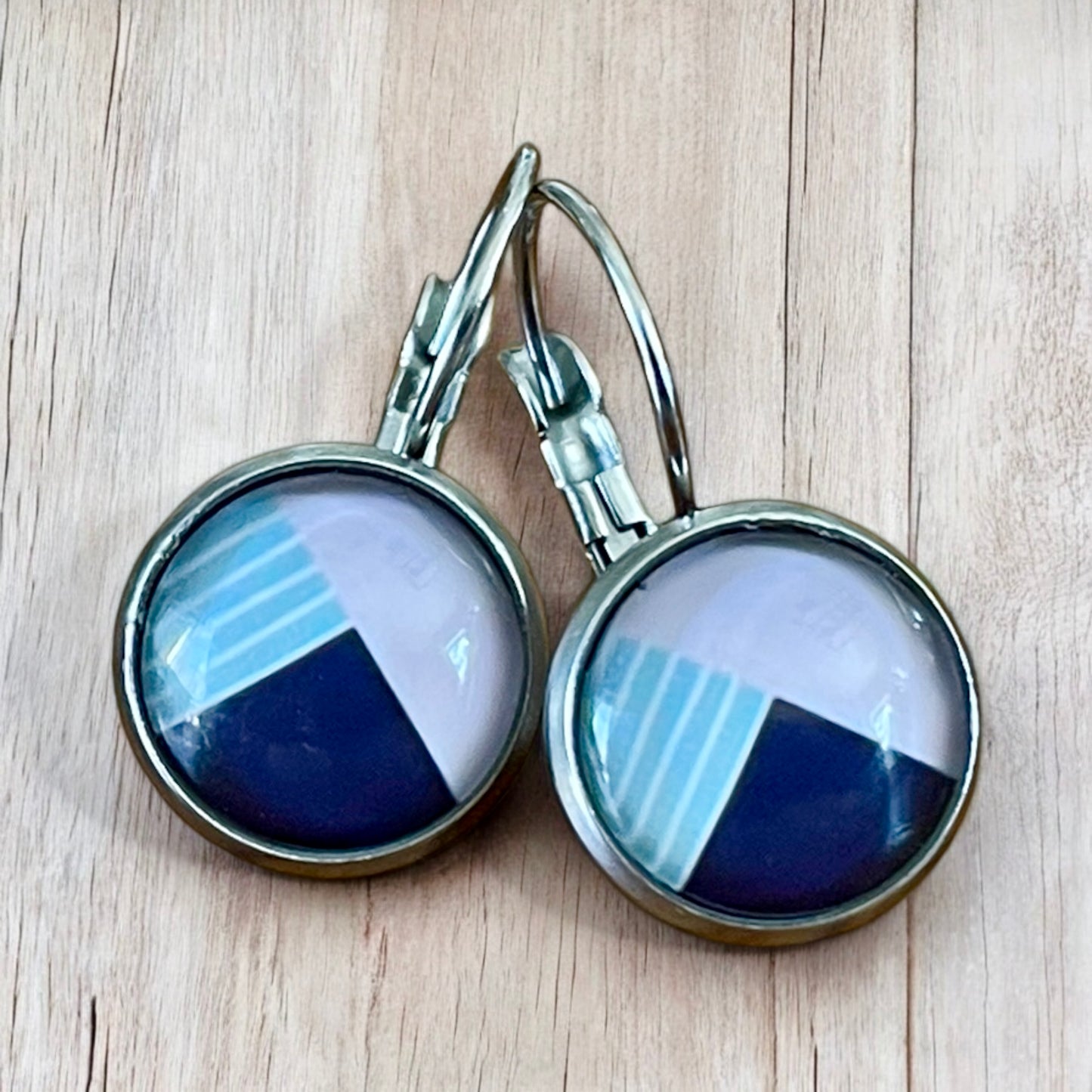 Boucles rose et marine