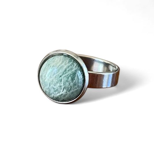 Bague amazonite