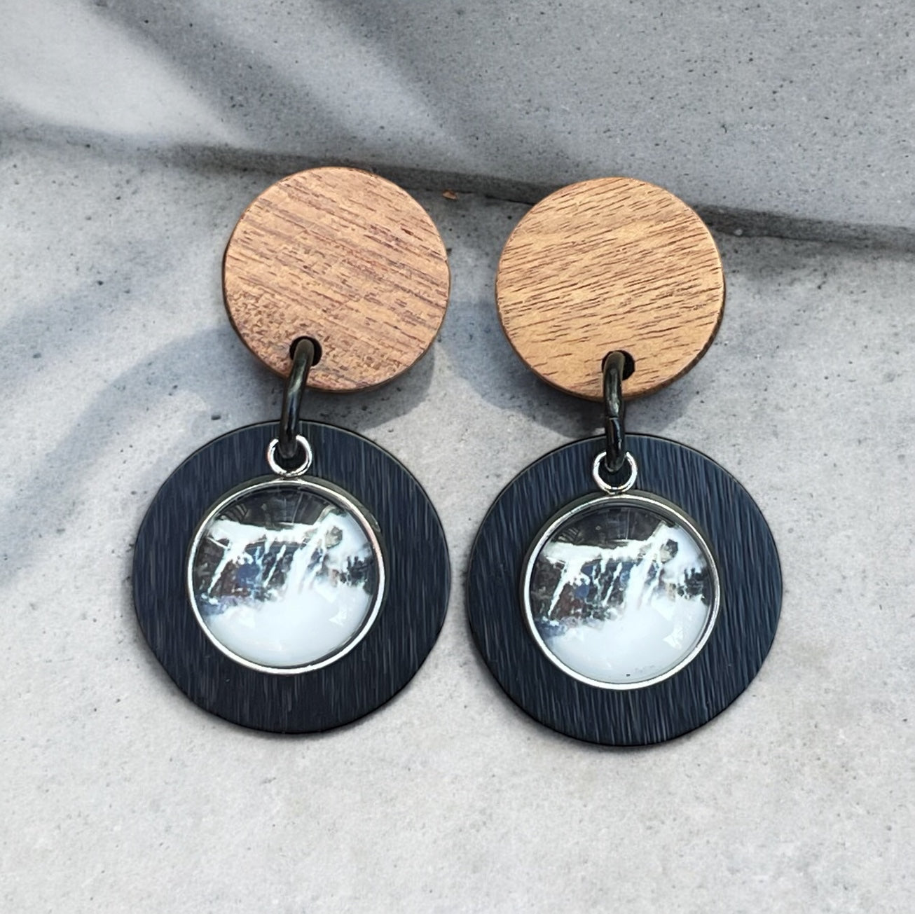 Boucles d’oreilles montagnes blanches