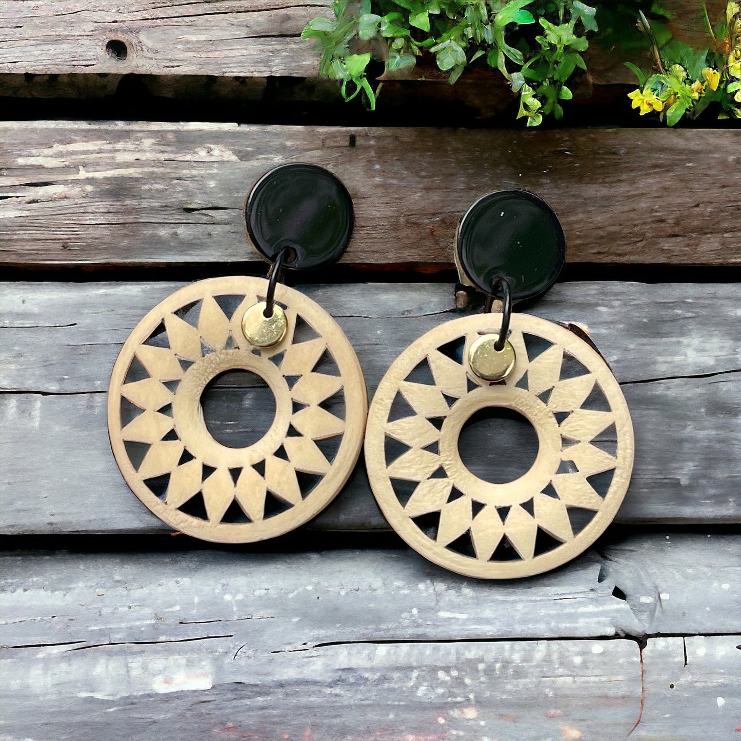 Boucles d’oreilles bois