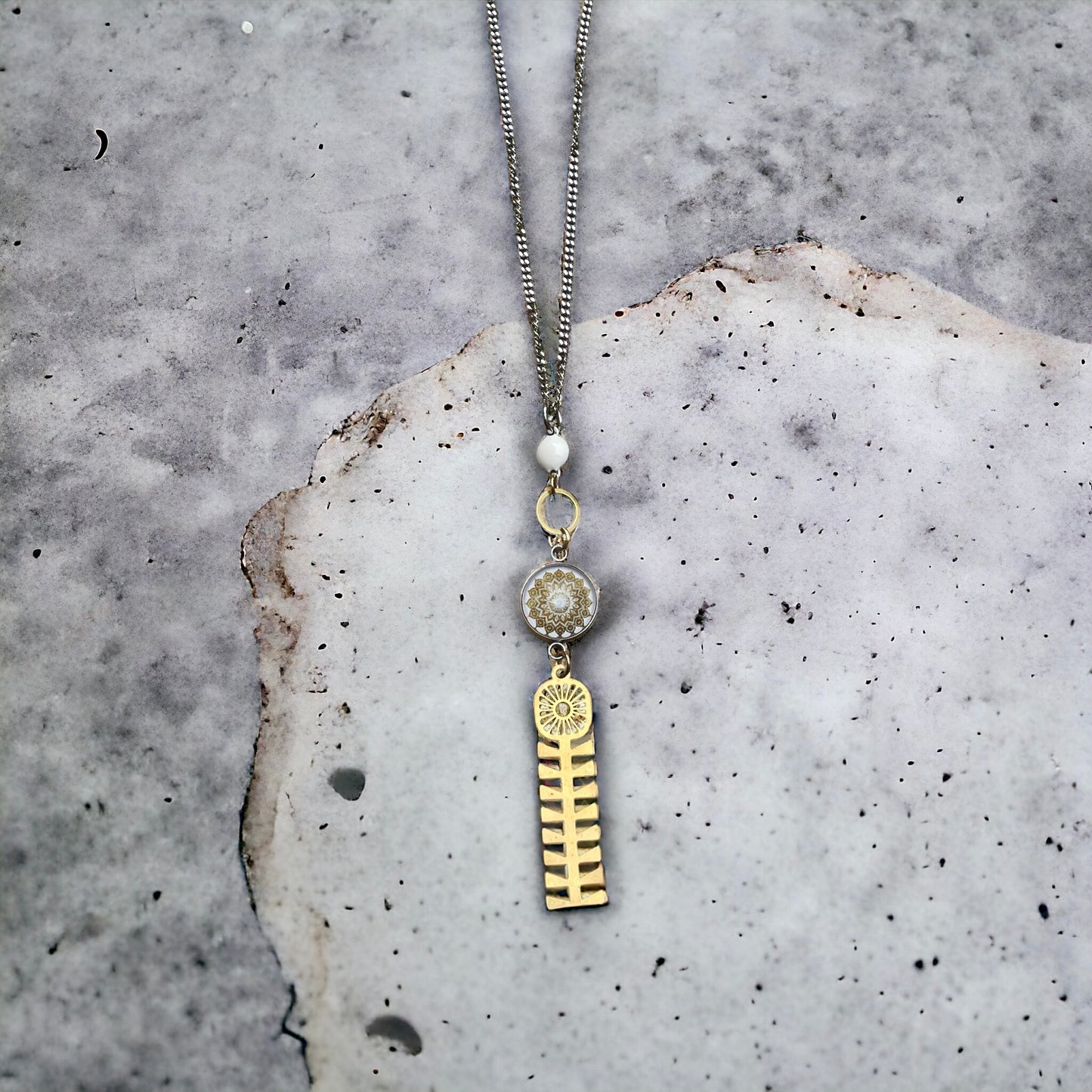 Collier mandala bronze