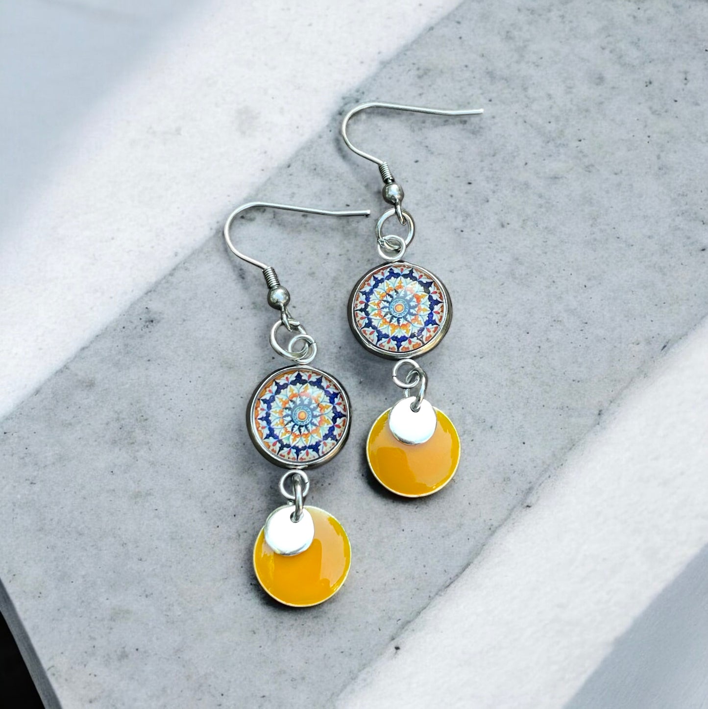 Boucles pendantes mandalas