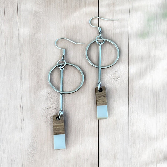 Boucles longues inox et bois
