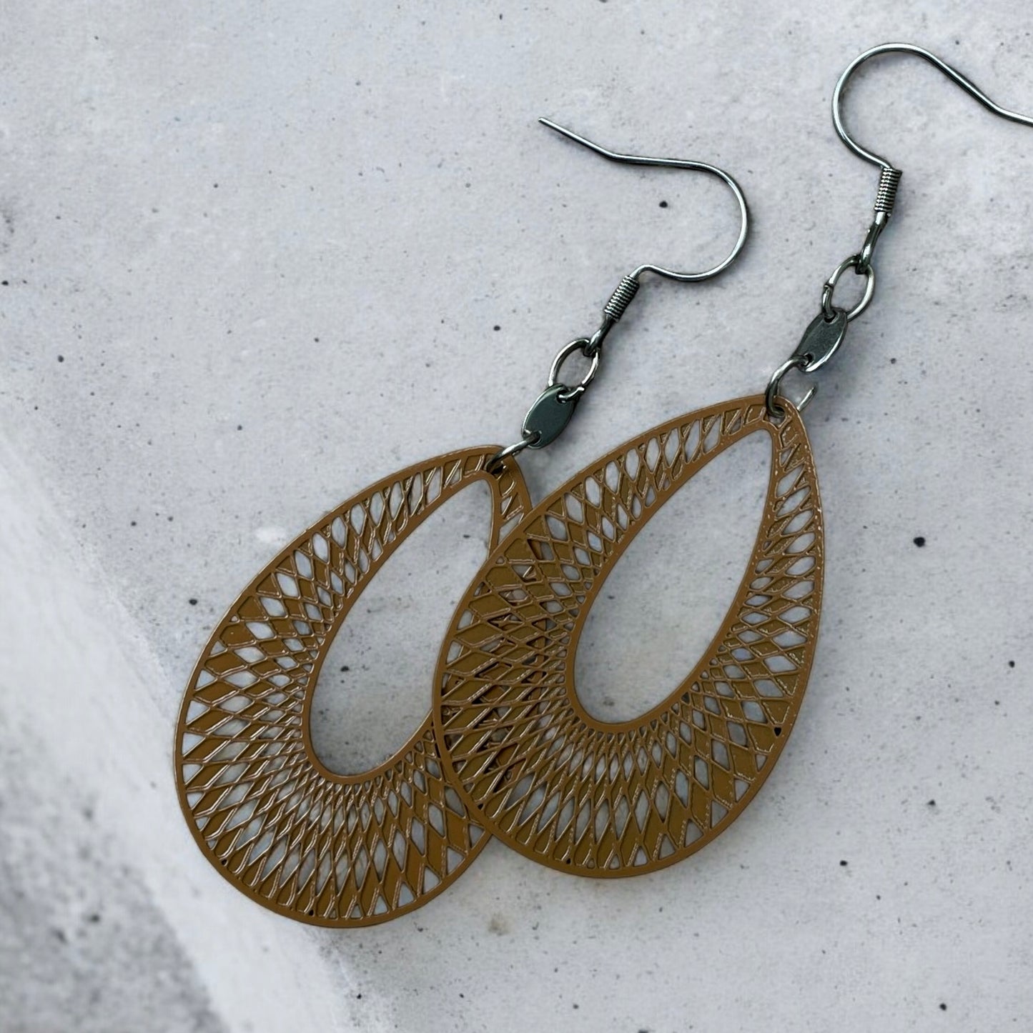Boucles d’oreilles filigranes ocre