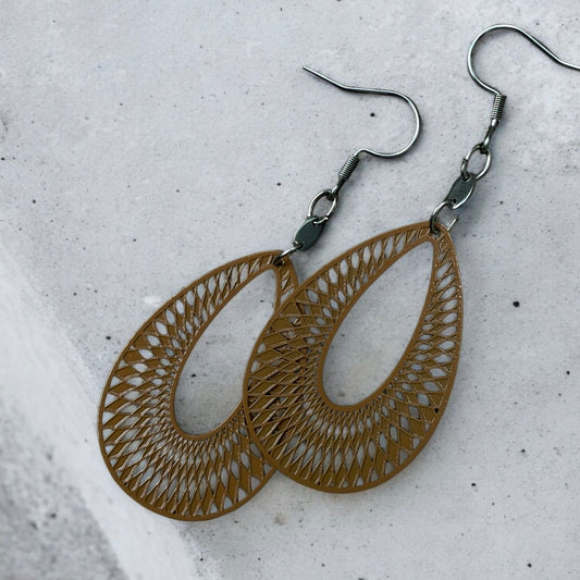 Boucles d’oreilles filigranes ocre