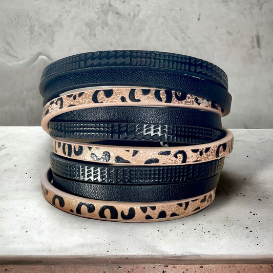 Bracelet de cuir léopard