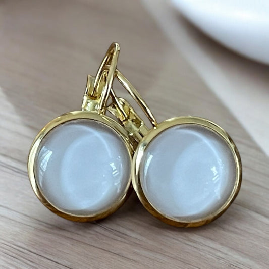 Dormeuses or et blanc