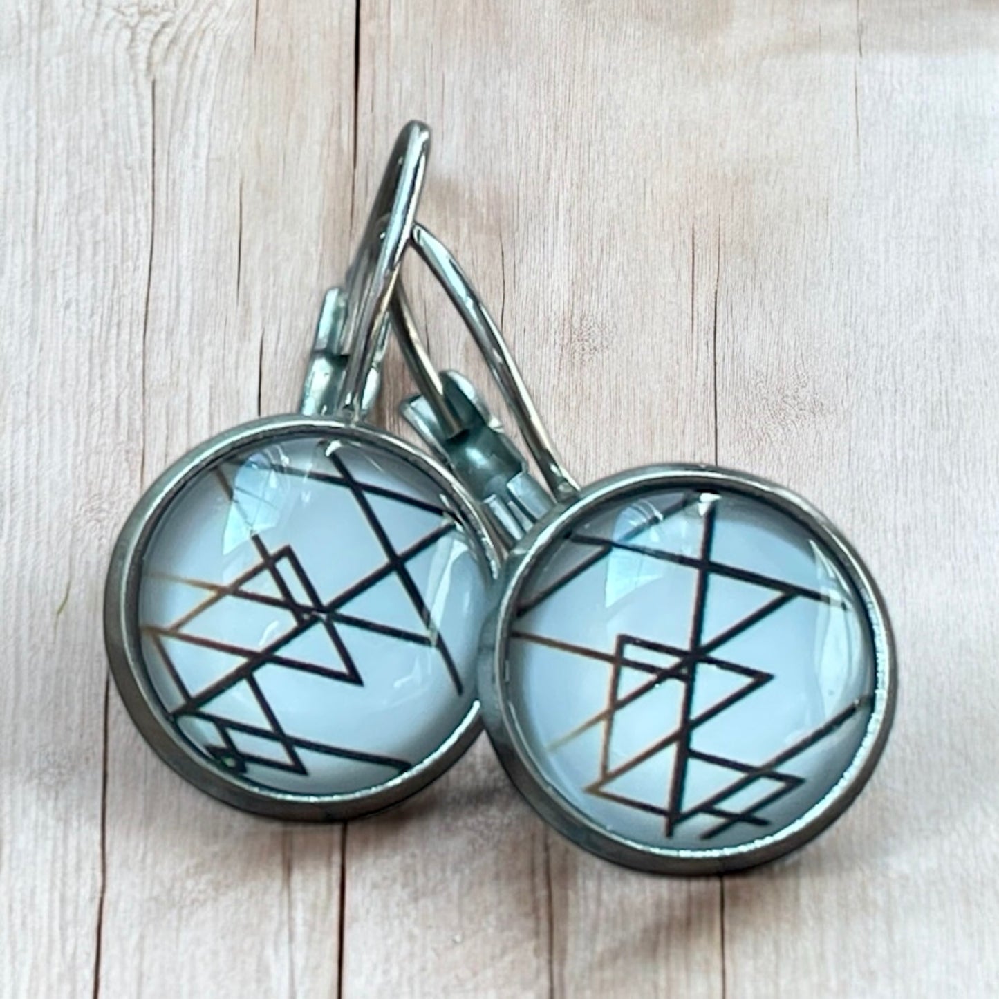 Dormeuses motif géométrique