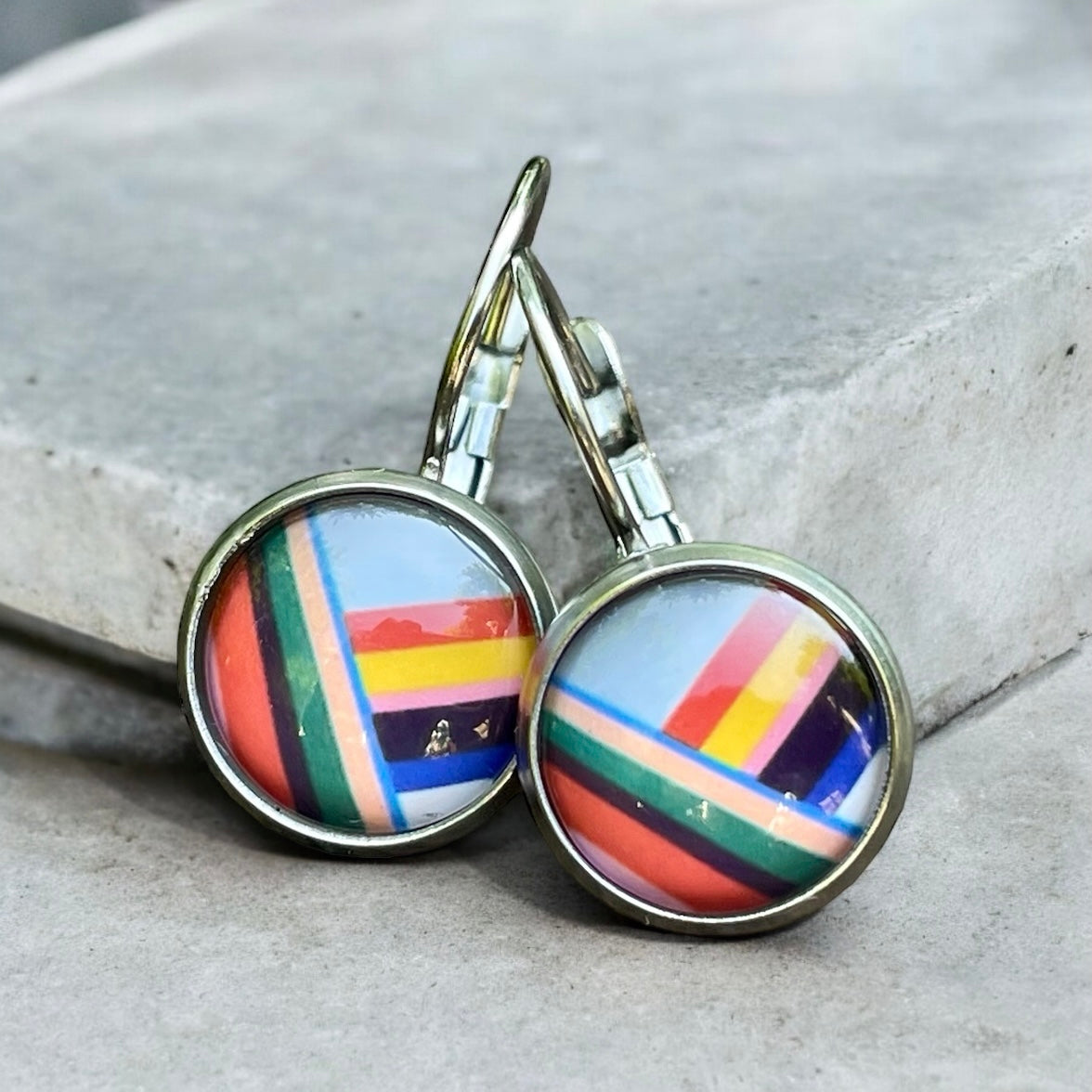 Dormeuses motif géométrique