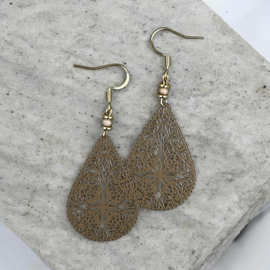 Boucles filigranes brunes/bronze