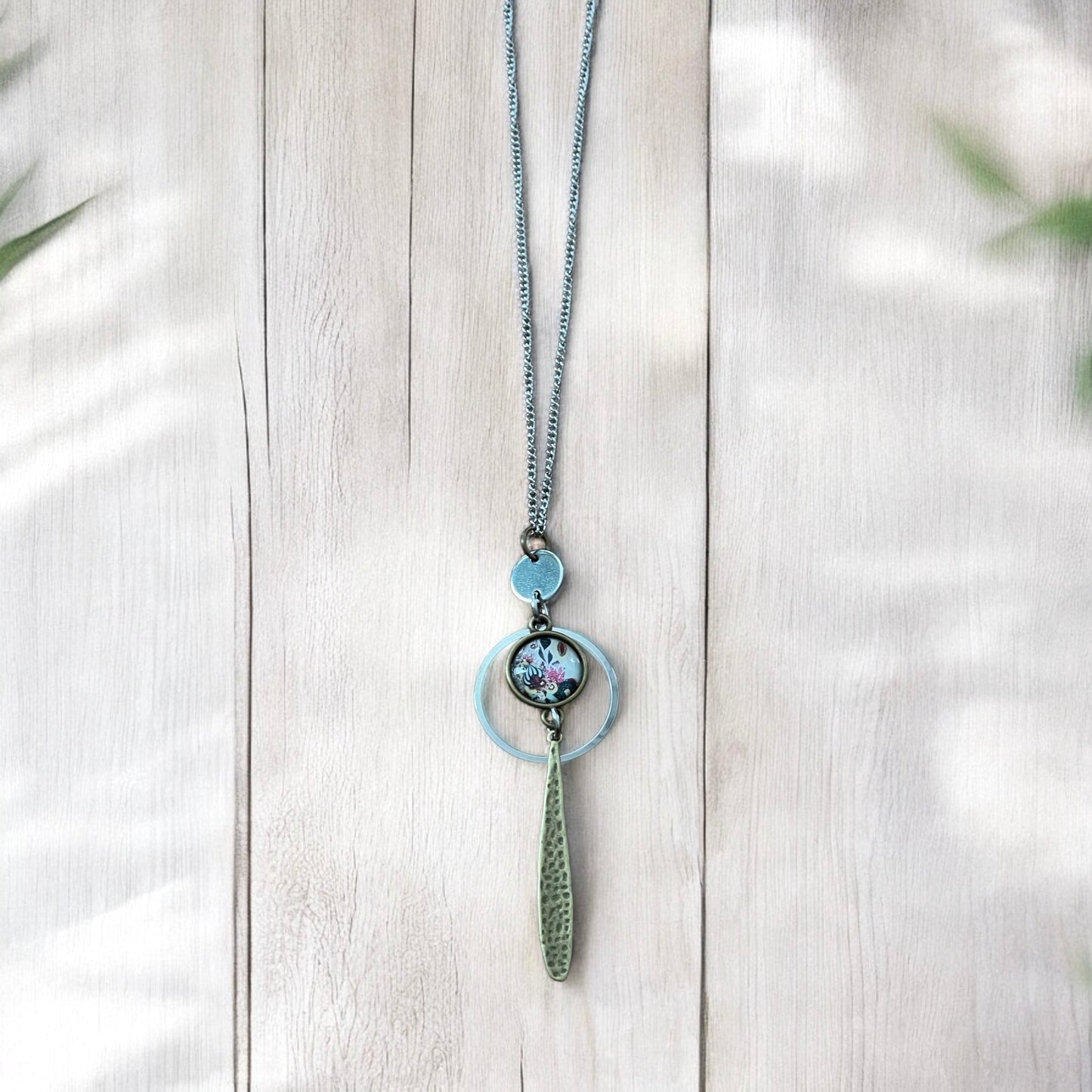 Collier argent et bronze