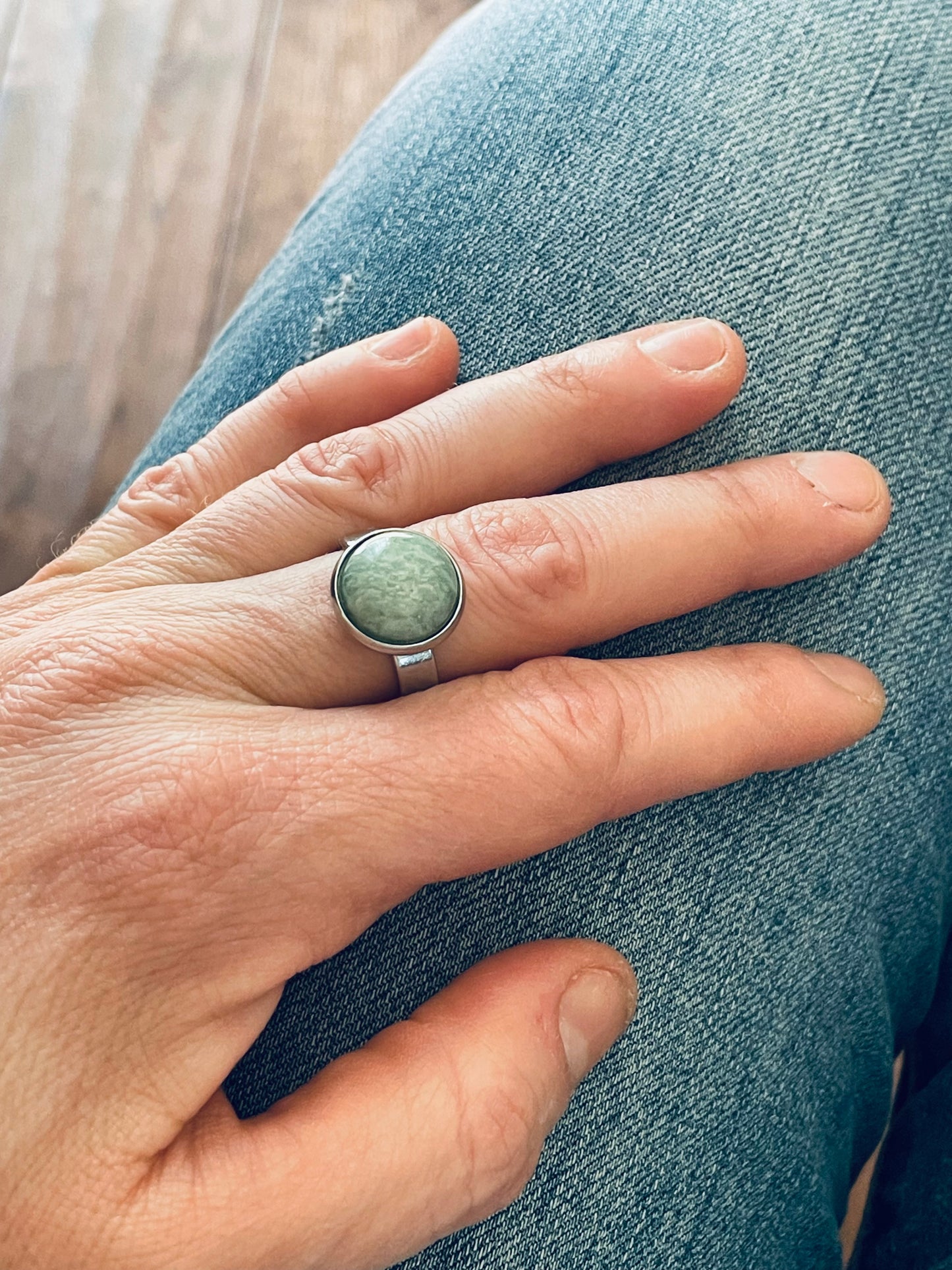 Bague amazonite