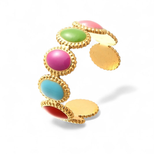 Bague multicolore