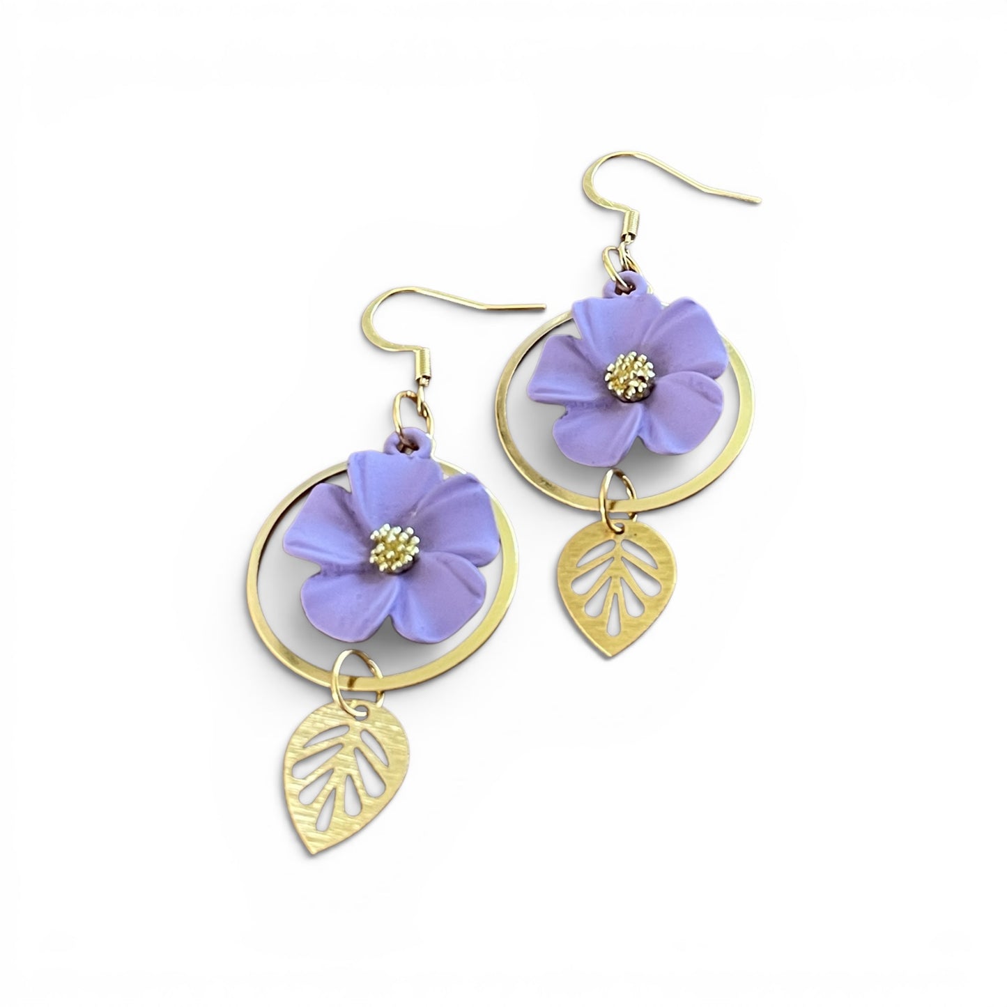 Boucles fleurs lilas