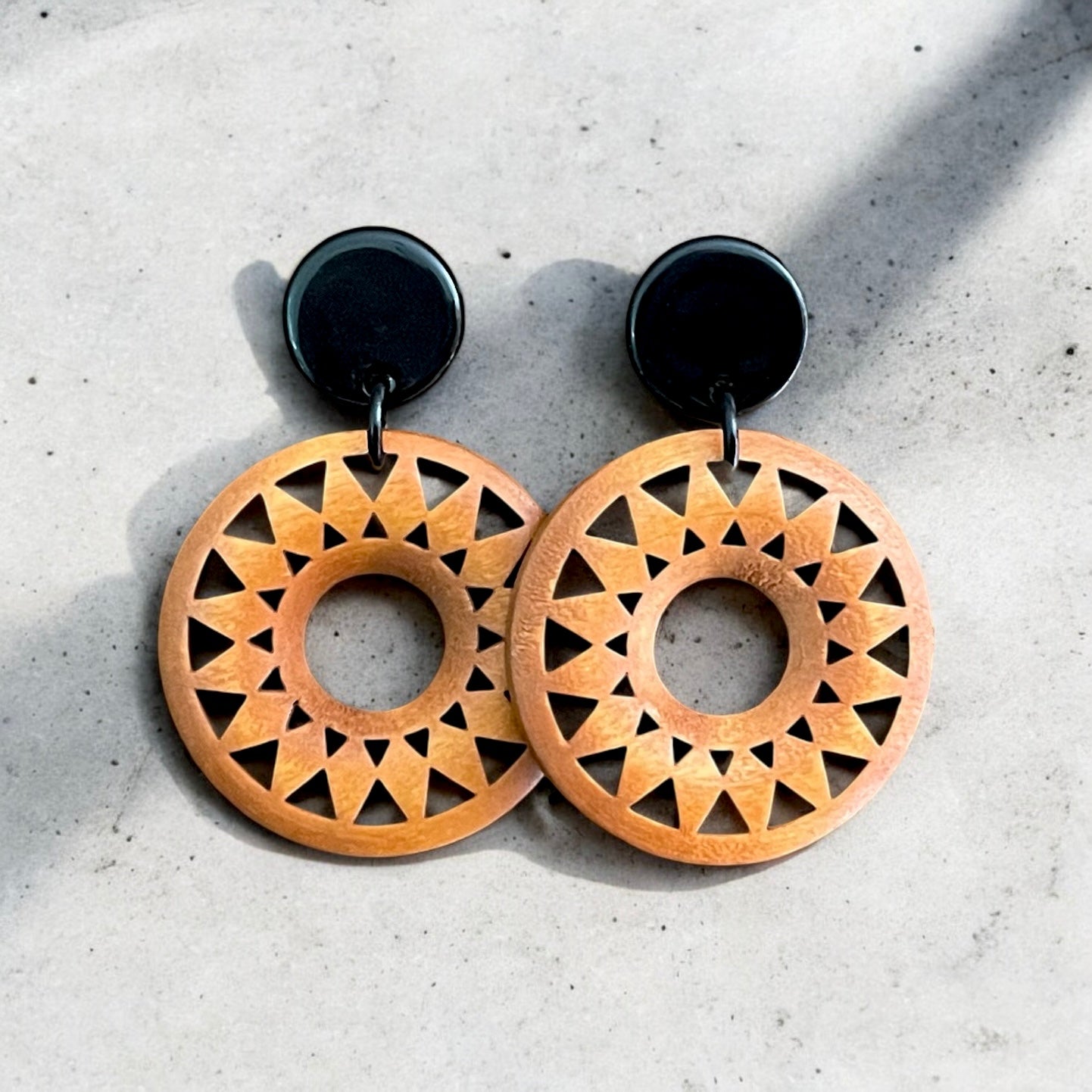 Boucles d’oreilles bois