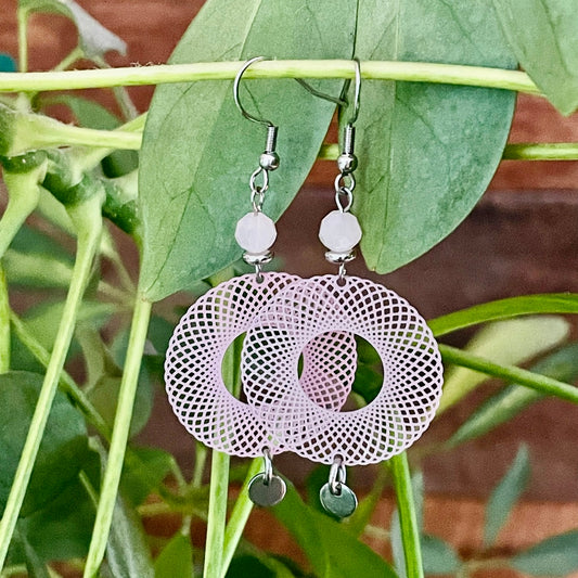Boucles d’oreilles filigranes rose