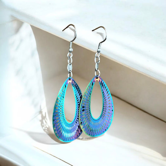 Boucles gouttes irisées