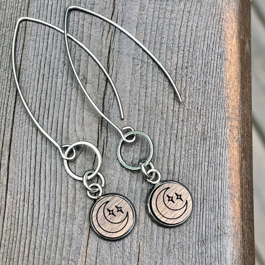 Boucles grands crochets lune