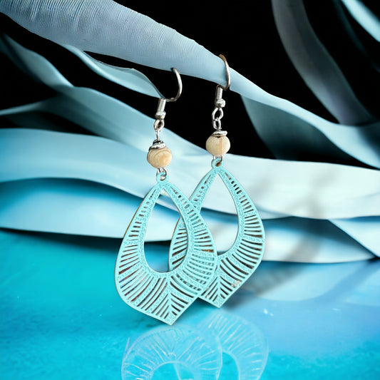 Boucles d’oreilles bleu de mer