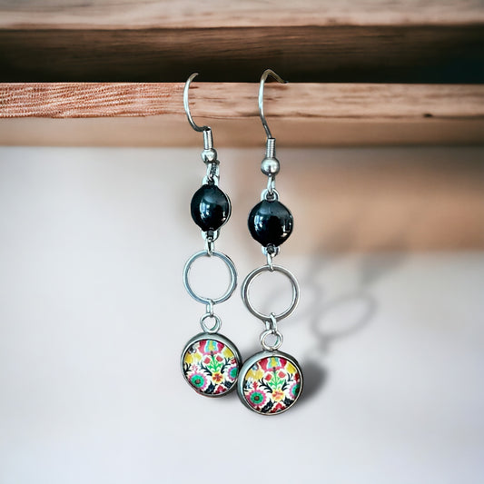 Boucles d’oreilles fleuris vintage