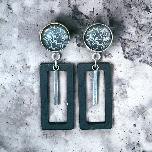 Boucles rectangulaire bois et abochons