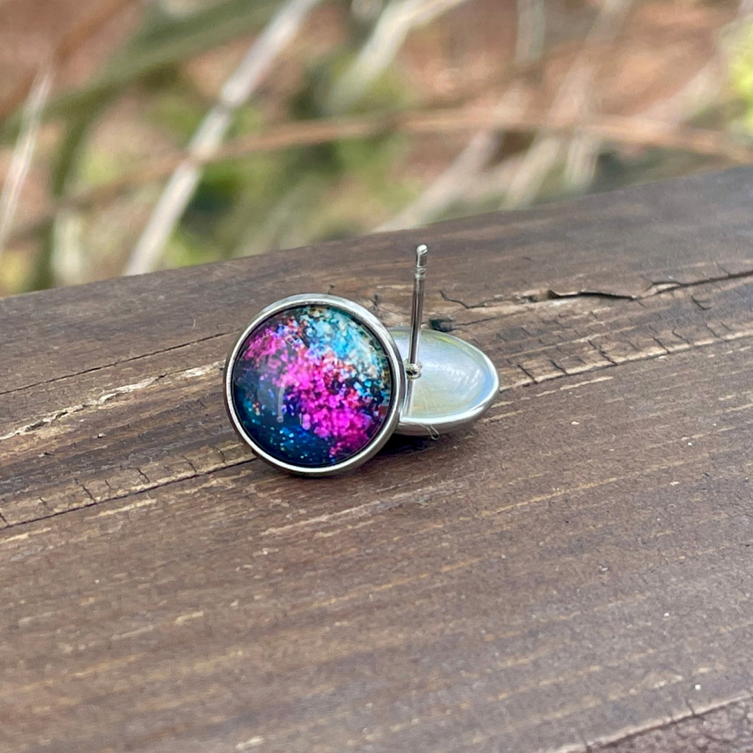 Boucles d'oreilles imitation paillettes